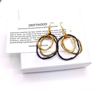 Michael Michaud “Driftwood” Bronze Dipped Artisan Earrings